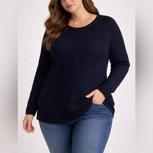 Nautica Navy Cable Knit Sweater XXL GUC